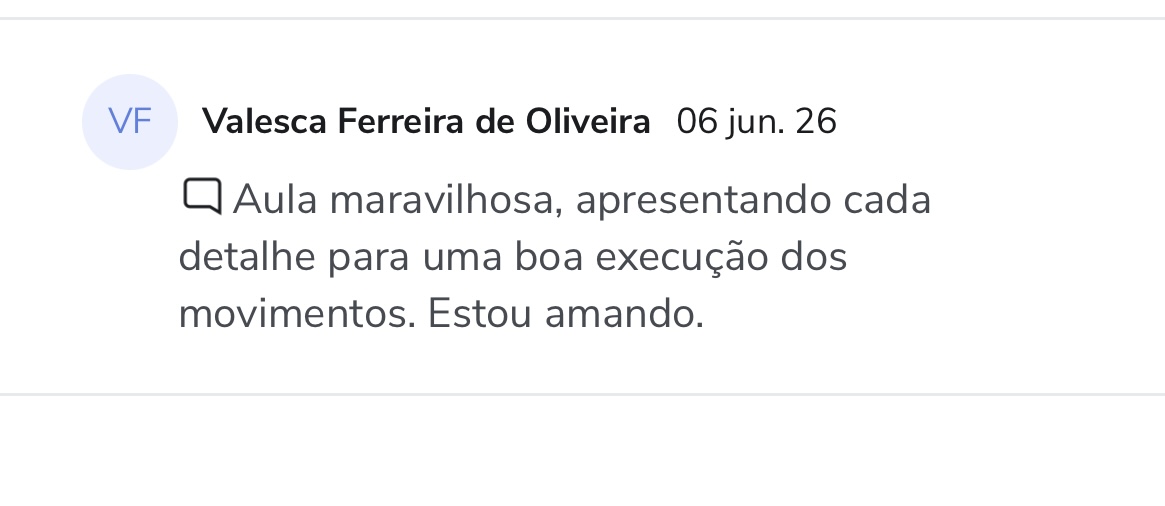 Depoimento de aluna 1