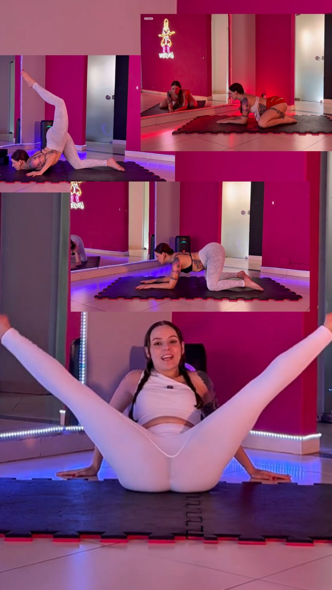 Cissa Bernardi ensinando e treinando flexibilidade