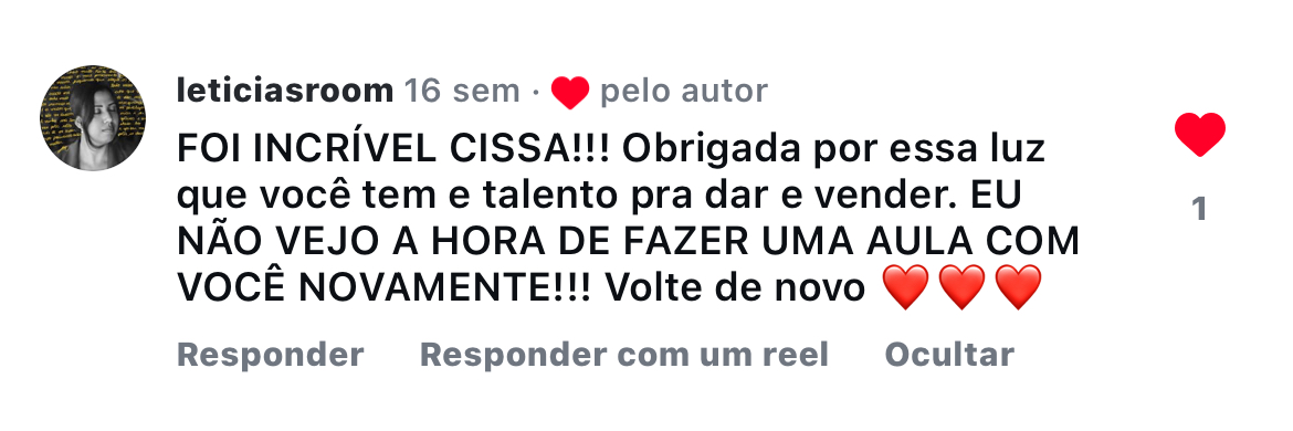 Depoimento de aluna 6